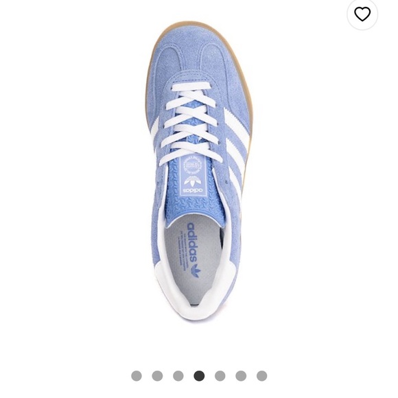 Womens adidas Gazelle Indoor Athletic Shoe - Blue Fusion White Gold Metallic - Picture 2 of 11